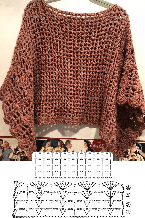 15 Pontos de Crochê para Blusas: Modelos Modernos com Gráficos