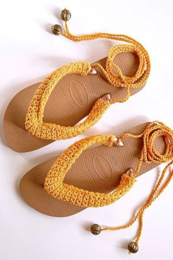 25 Ideias de Chinelos Havaianas com Crochê para Arrasar no Verão