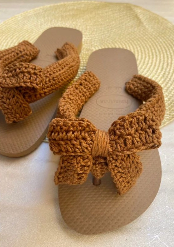 25 Ideias de Chinelos Havaianas com Crochê para Arrasar no Verão