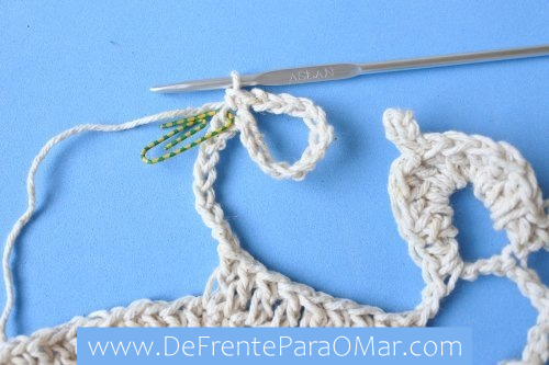 Toalhinha Flor com 3 Pétalas e Gráfico para Imprimir