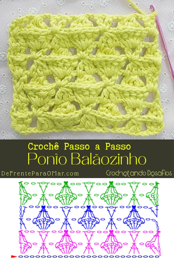 Crochetando DesaFios: Ponto Balãozinho de Crochê Passo a Passo