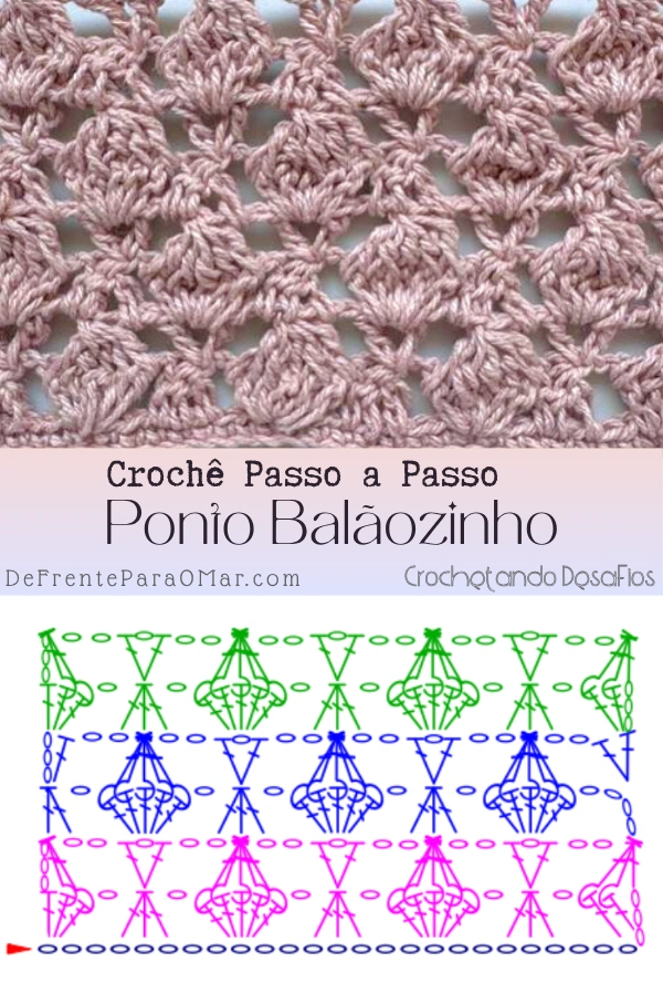 Crochetando DesaFios: Ponto Balãozinho de Crochê Passo a Passo