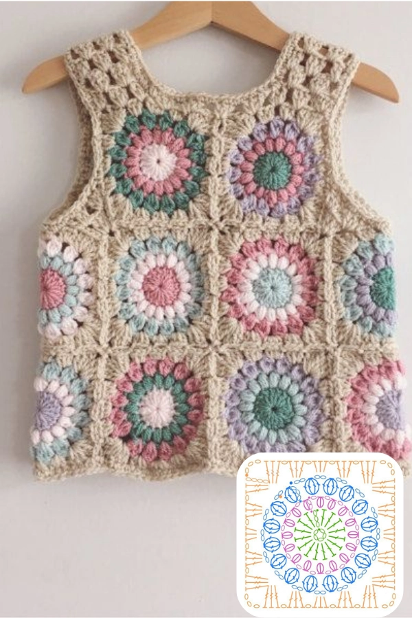 Blusas de Crochê com Granny Square: 15 Inspirações Lindas e Super na Moda