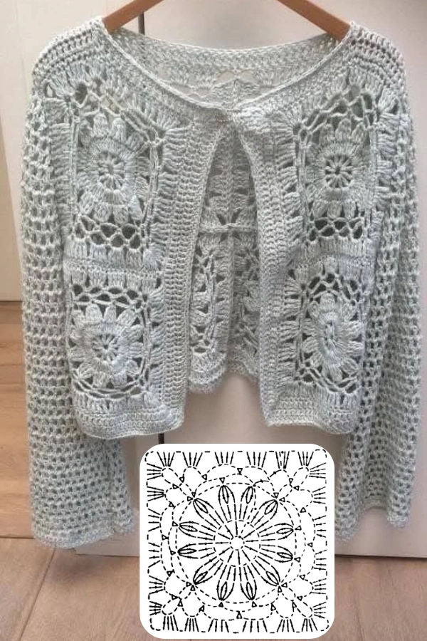 Blusas de Crochê com Granny Square: 15 Inspirações Lindas e Super na Moda