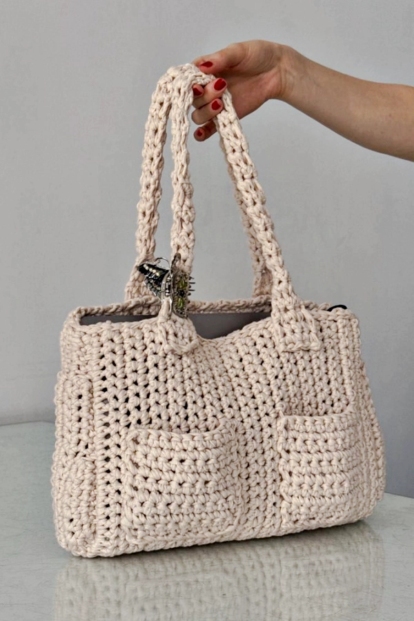 Bolsas de Crochê com Bolsos: Modelos Modernos e Funcionais para se Inspirar