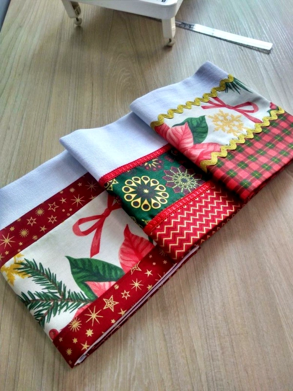 Panos de Prato Natalinos: 30 Ideias Criativas para Vender ou Presentear