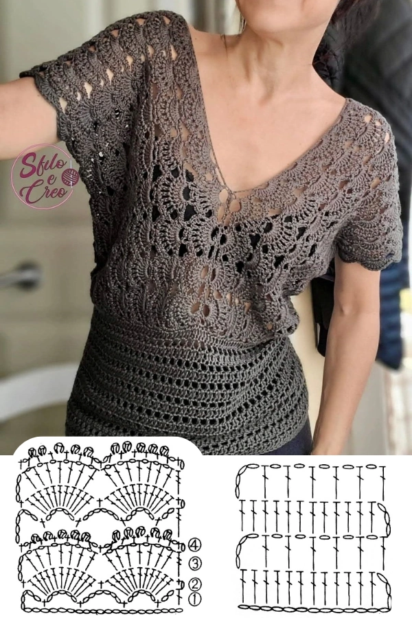 Blusas de Crochê Elegantes: 14 Modelos Modernos com Pontos Lindos para Você Fazer