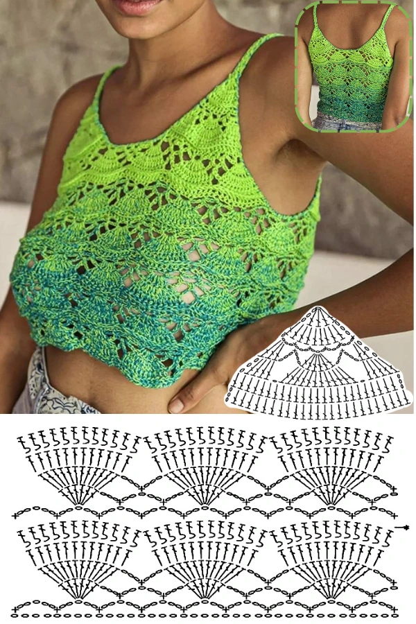 Lindas Blusinhas de Crochê: 7 Pontos com Gráficos para Copiar Já