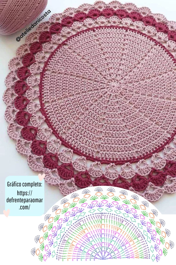 Sousplat de Crochê Fácil com Gráfico: Um Padrão e 30 Combinações Lindas