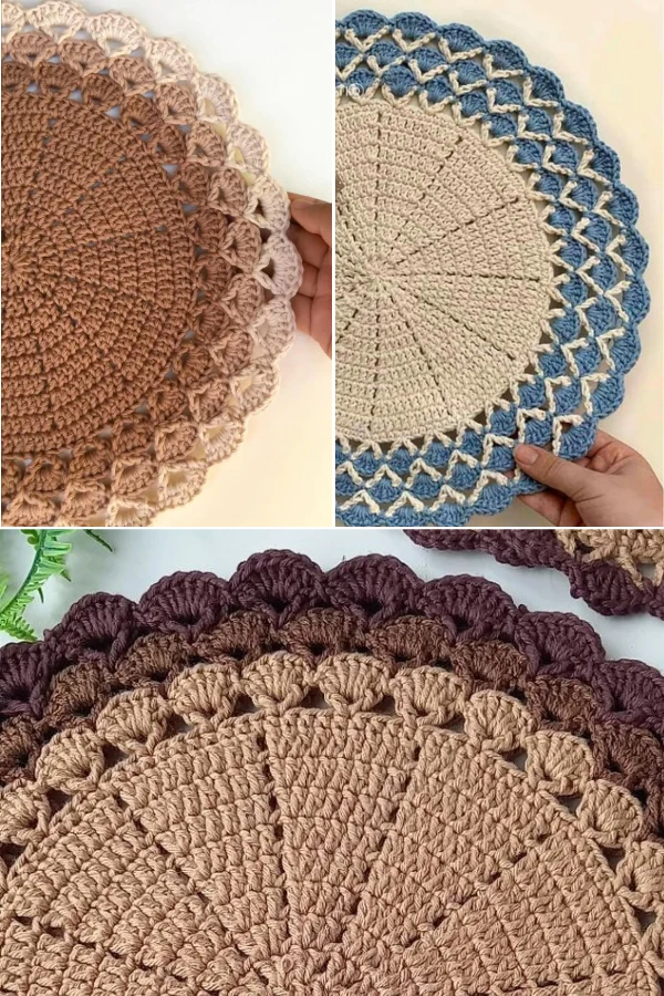 Sousplat de Crochê Fácil com Gráfico: Um Padrão e 30 Combinações Lindas