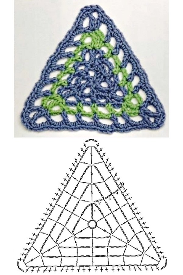 21 Triângulos de Crochê com Gráficos para Fazer Peças Lindas e Criativas