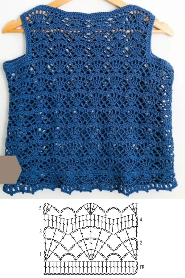 Blusas de Crochê com Gráficos: Modelos Básicos e Pontos Lindos para Criar 🌸🧶