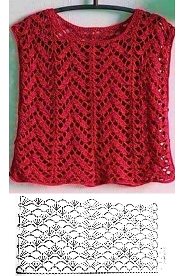 Blusas de Crochê com Gráficos: Modelos Básicos e Pontos Lindos para Criar 🌸🧶