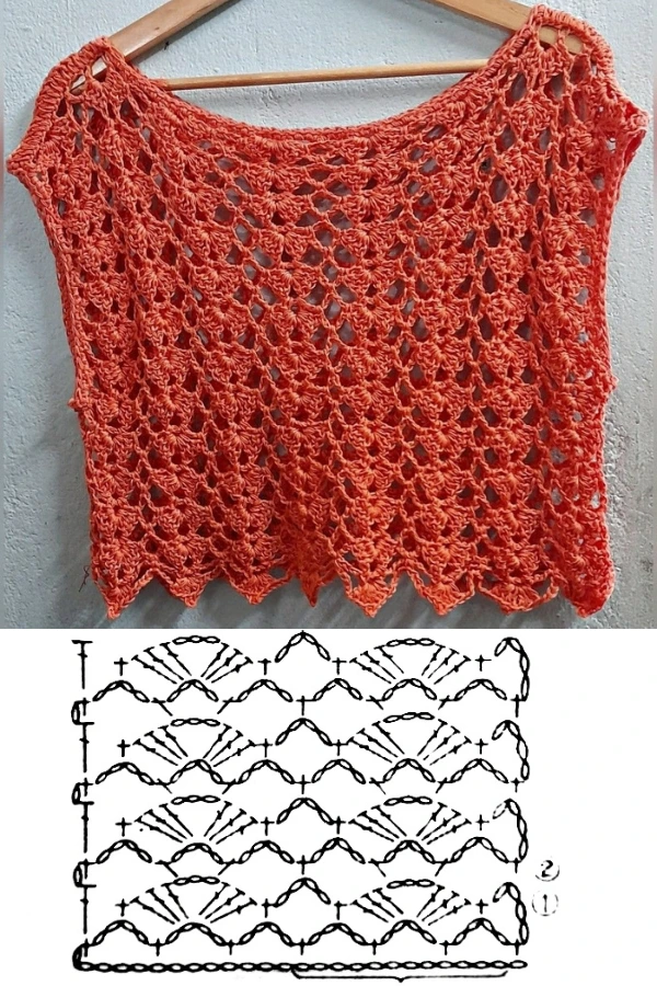 Blusas de Crochê com Gráficos: Modelos Básicos e Pontos Lindos para Criar 🌸🧶