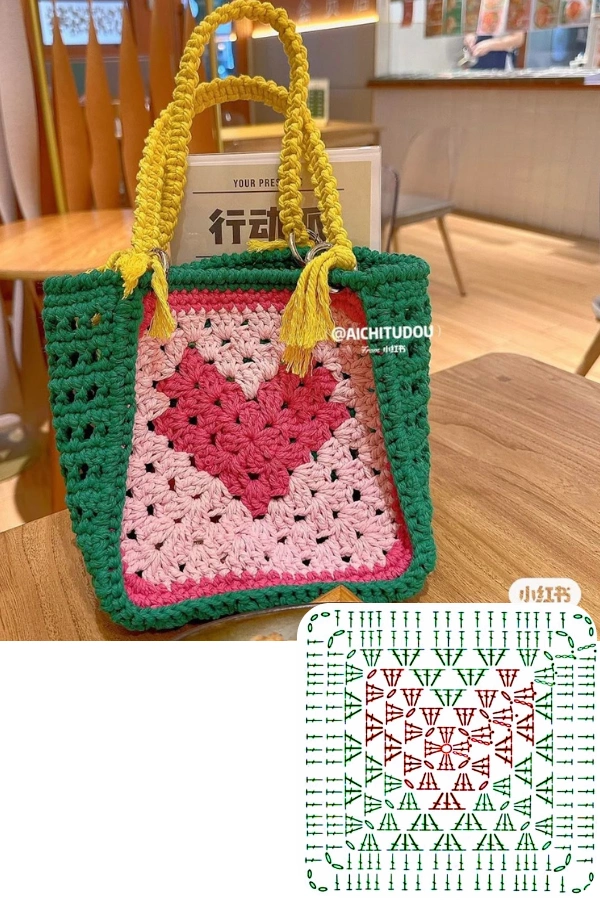 Bolsas de Crochê com Desenho de Coração — Inspirações Modernas e Lucrativas! 💖