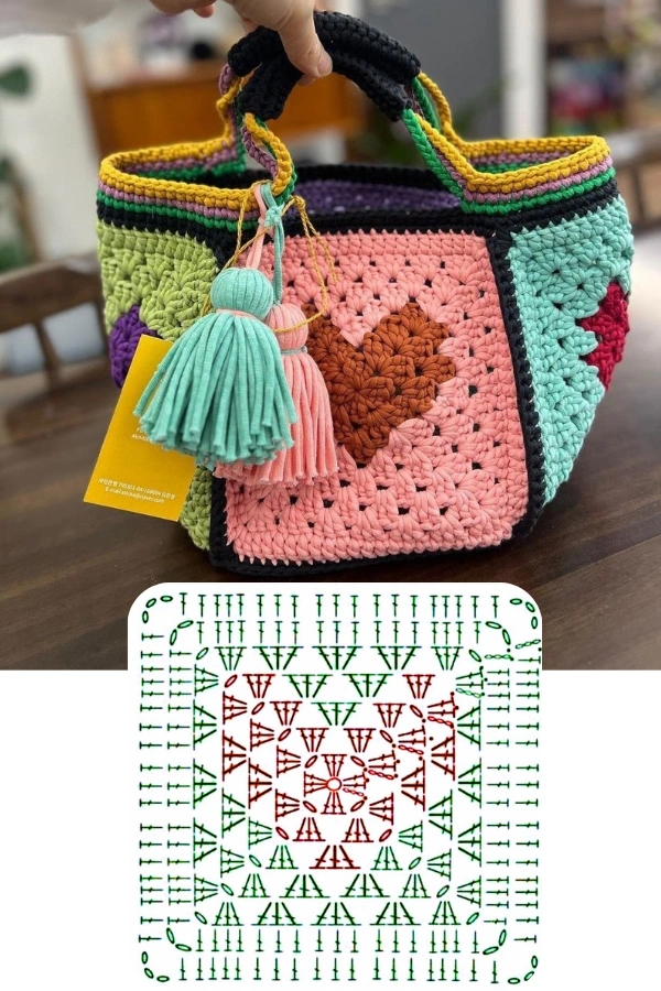 Bolsas de Crochê com Desenho de Coração — Inspirações Modernas e Lucrativas! 💖