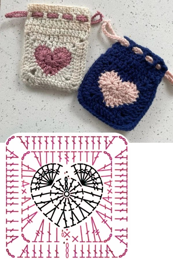 Bolsas de Crochê com Desenho de Coração — Inspirações Modernas e Lucrativas! 💖