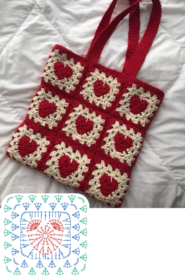 Bolsas de Crochê com Desenho de Coração — Inspirações Modernas e Lucrativas! 💖