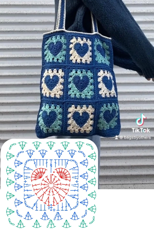Bolsas de Crochê com Desenho de Coração — Inspirações Modernas e Lucrativas! 💖