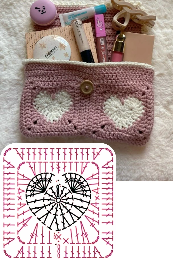 Bolsas de Crochê com Desenho de Coração — Inspirações Modernas e Lucrativas! 💖