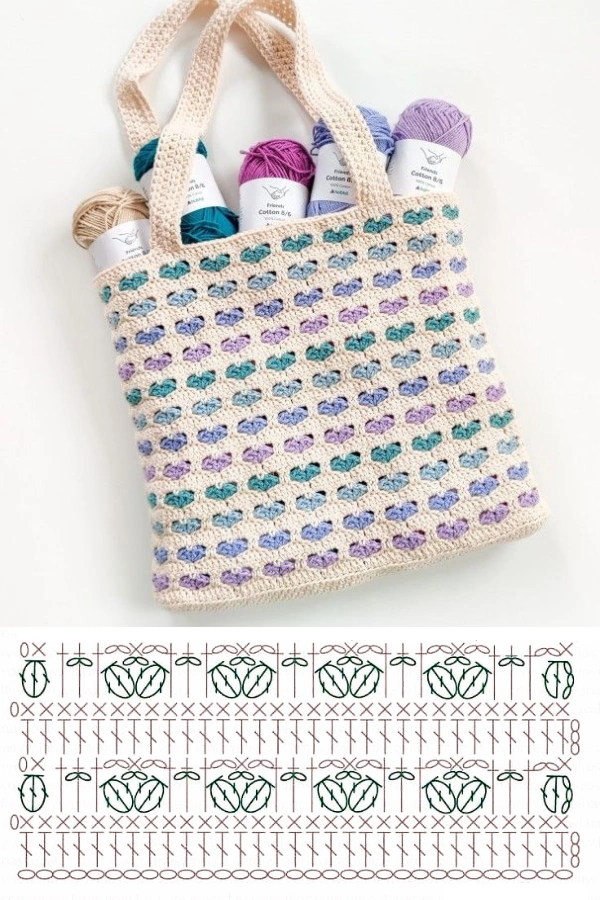 Bolsas de Crochê com Desenho de Coração — Inspirações Modernas e Lucrativas! 💖