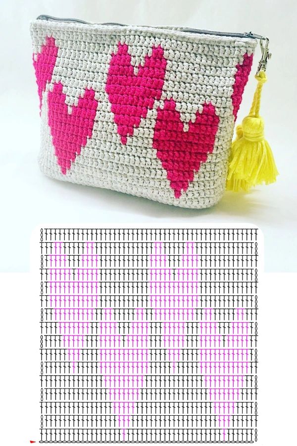 Bolsas de Crochê com Desenho de Coração — Inspirações Modernas e Lucrativas! 💖