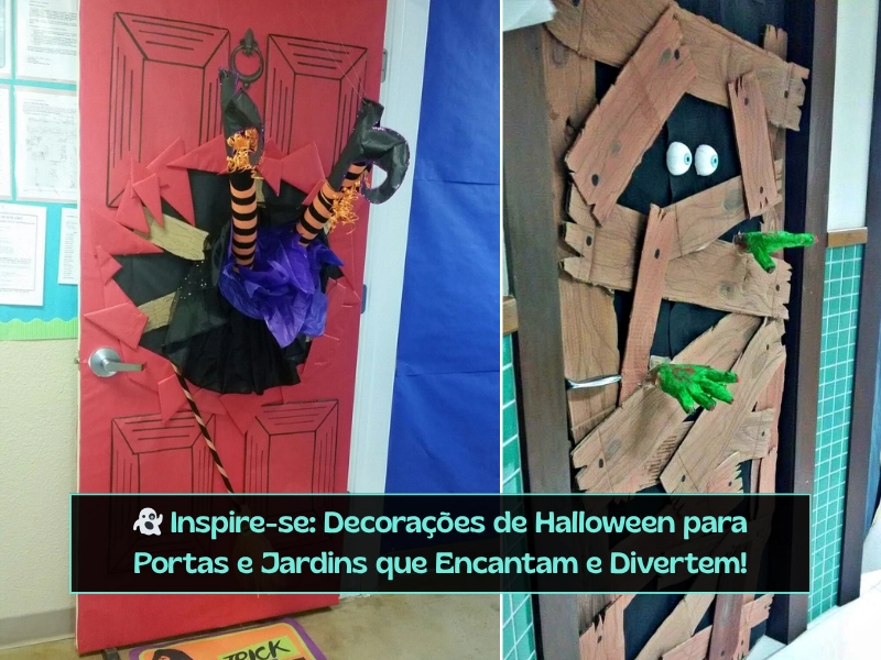 👻 Inspire-se: Decorações de Halloween para Portas e Jardins que Encantam e Divertem!