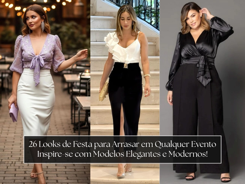 26 Looks de Festa para Arrasar em Qualquer Evento — Inspire-se com Modelos Elegantes e Modernos!