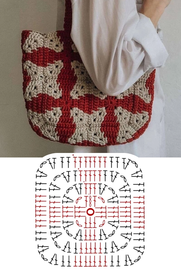 Como um quadrado de crochê transforma em bolsas e almofadas incríveis