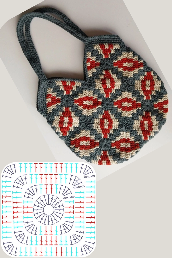 Como um quadrado de crochê transforma em bolsas e almofadas incríveis