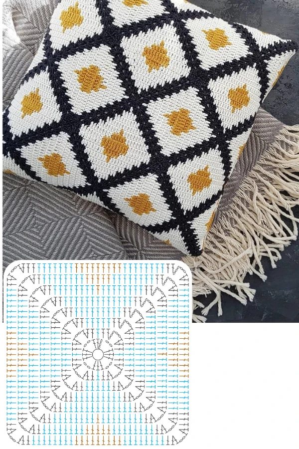 Como um quadrado de crochê transforma em bolsas e almofadas incríveis