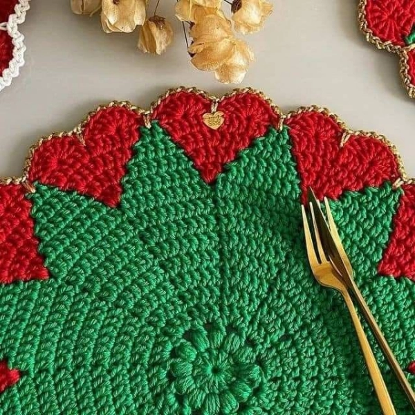 21 Ideias de Toalhinhas e Sousplat de Crochê para o Natal e Ano Novo