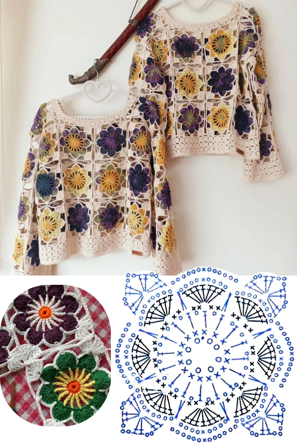 Transforme um Único Quadrado de Crochê em Peças Lindas e Criativas — Inspire-se!