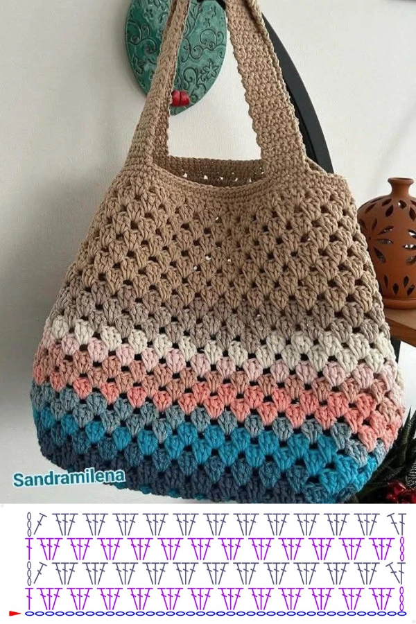 Várias Bolsas de Crochê com 1 Ponto: Ideias Lindas e Super Modernas para Arrasar!