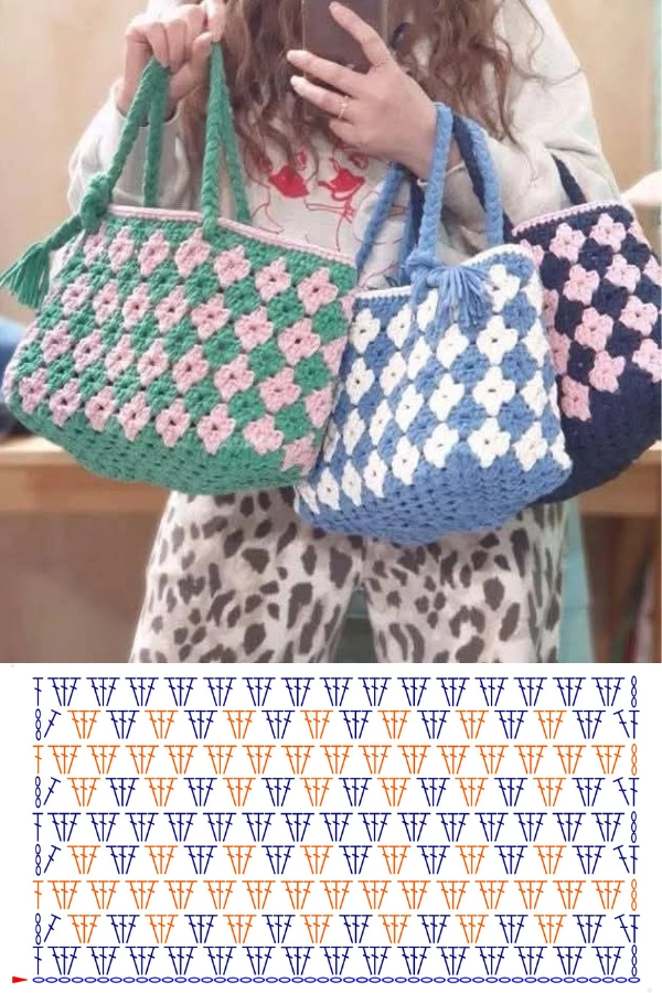 Várias Bolsas de Crochê com 1 Ponto: Ideias Lindas e Super Modernas para Arrasar!