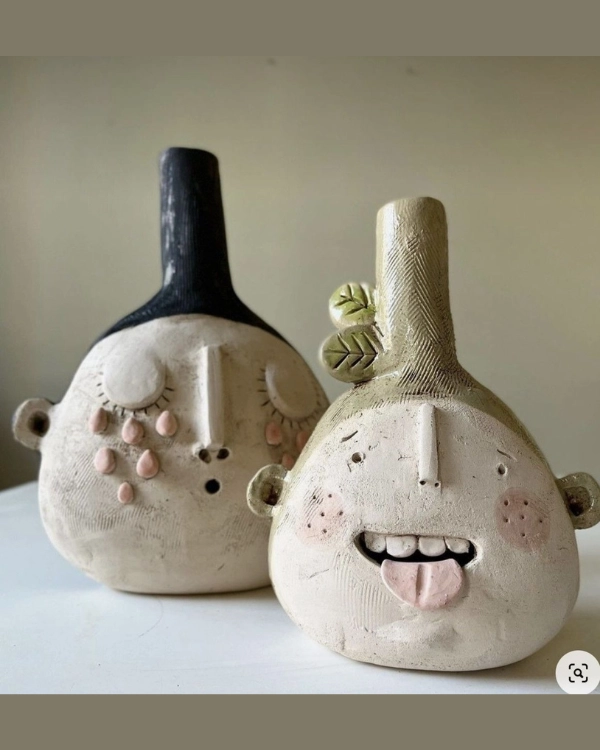 Rostos de Cerâmica Decorativos: 26 Ideias Criativas para Decorar e se Inspirar
