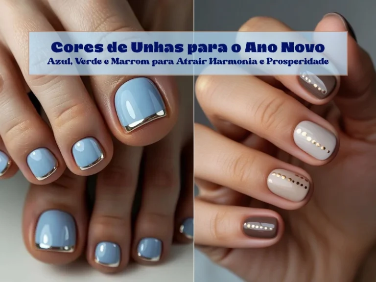Cores de Unhas para o Ano Novo: Azul, Verde e Marrom para Atrair Harmonia e Prosperidade