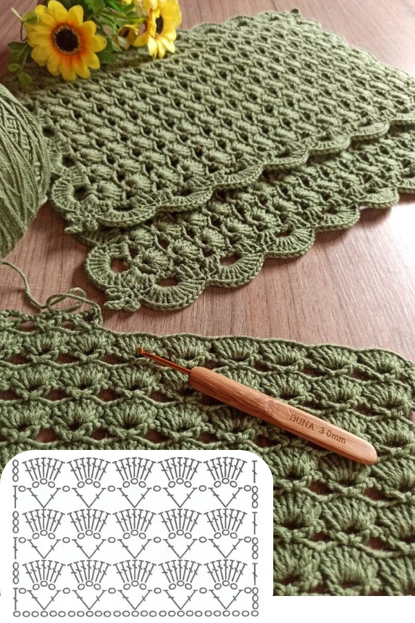 🧶Decoração de Mesa: Jogo Americano e Sousplat Retangular em Crochê para um Visual Moderno