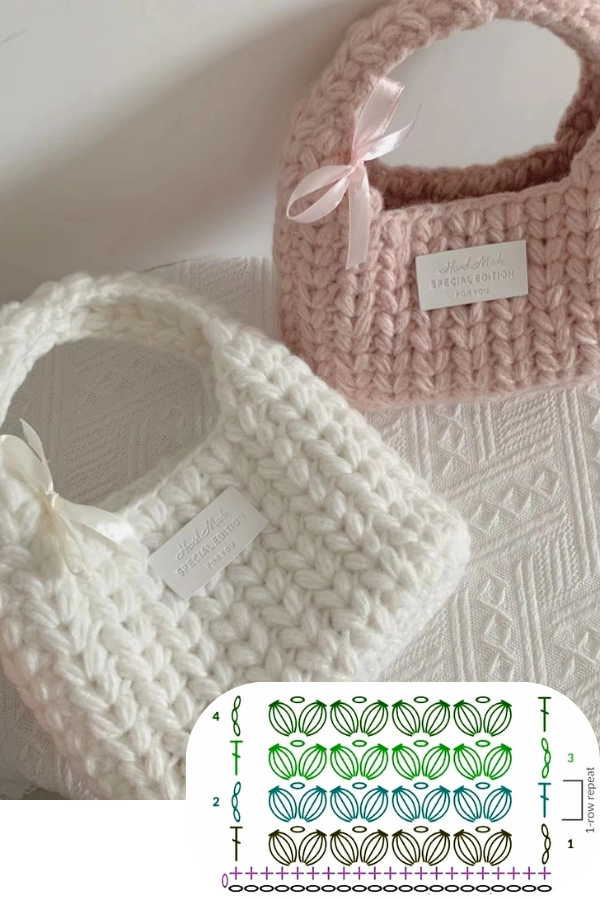 Novos Modelos de Bolsas de Crochê com Pontos Lindos para Inspirar
