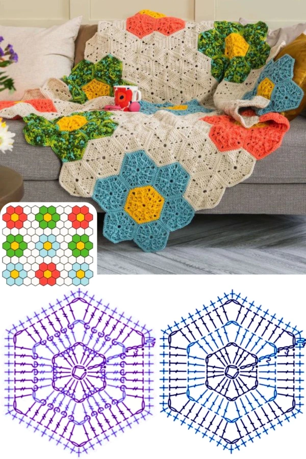 12 Ideias de Mosaico de Crochê com Quadradinhos Modernos e Criativos