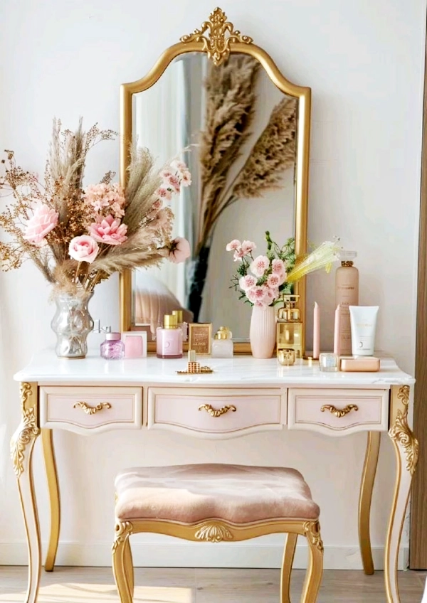 Cantinho de Beleza no Quarto: A Penteadeira Perfeita para Decorar e Organizar