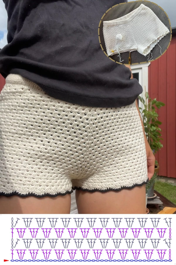 Short de Crochê: Modelos, Gráficos e Pontos Lindos para Fazer e Lucrar