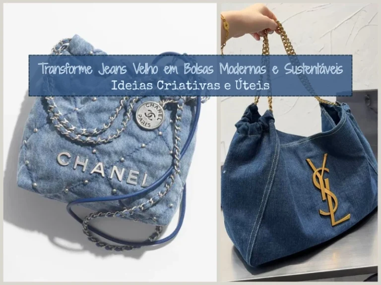 Transforme Jeans Velho em Bolsas Modernas e Sustentáveis: Ideias Úteis e Criativas