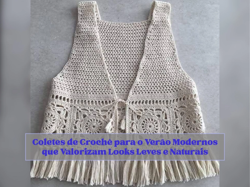 Coletes de Crochê para o Verão Modernos que Valorizam Looks Leves e Naturais