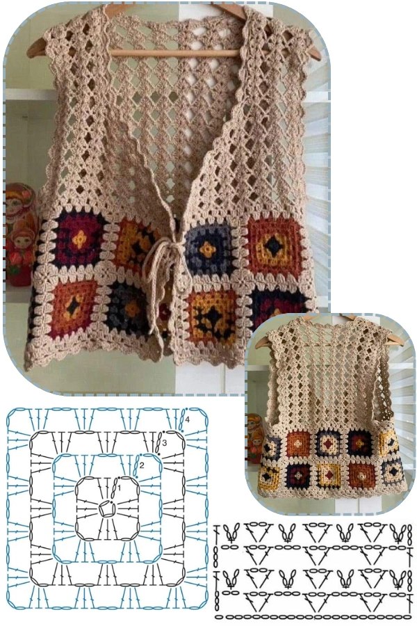 Coletes de Crochê para o Verão Modernos que Valorizam Looks Leves e Naturais