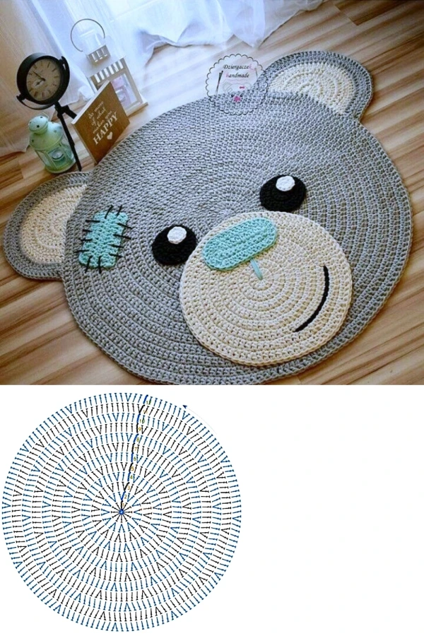 Tapete Redondo de Crochê Infantil: Ideias Criativas, Temas Fofos Perfeitos para Crianças