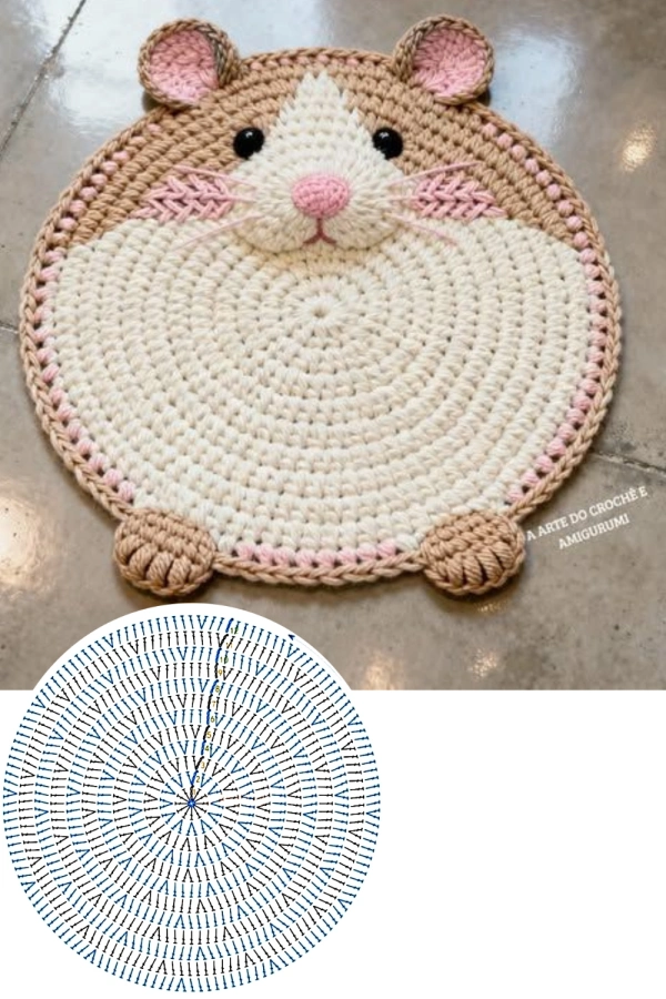 Tapete Redondo de Crochê Infantil: Ideias Criativas, Temas Fofos Perfeitos para Crianças