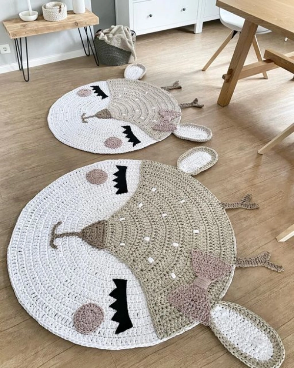 Tapete Redondo de Crochê Infantil: Ideias Criativas, Temas Fofos Perfeitos para Crianças