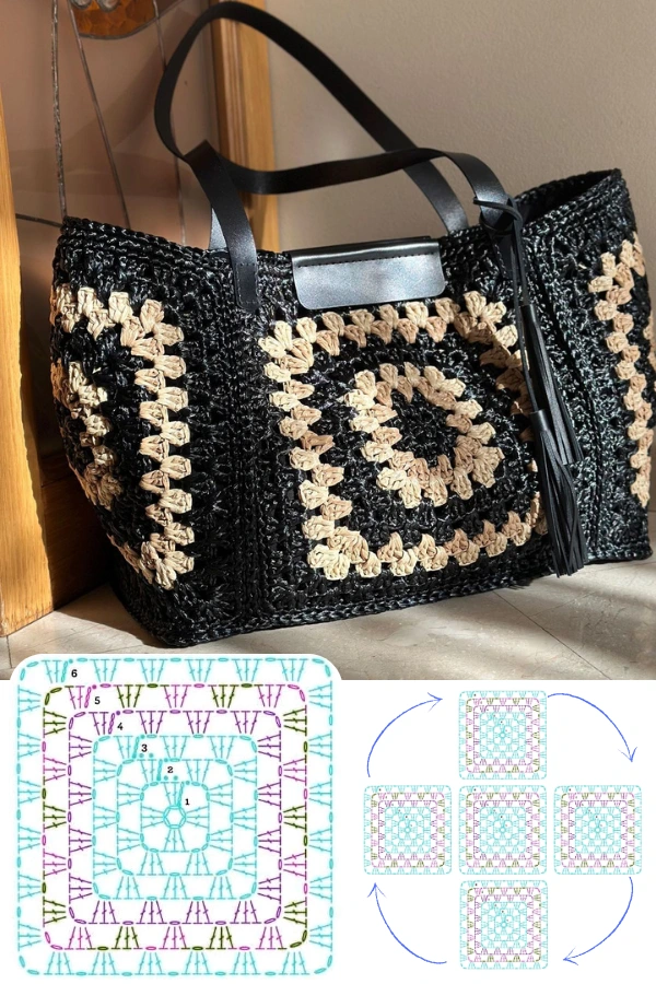 Bolsas com Quadrado de Crochê (Granny Square): Inspirações Modernas