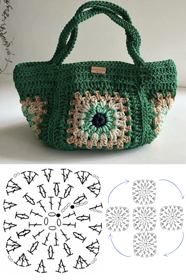 Bolsas com Quadrado de Crochê (Granny Square): Inspirações Modernas